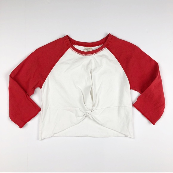 Zara Other - Zara Cropped Twist Front Raglan